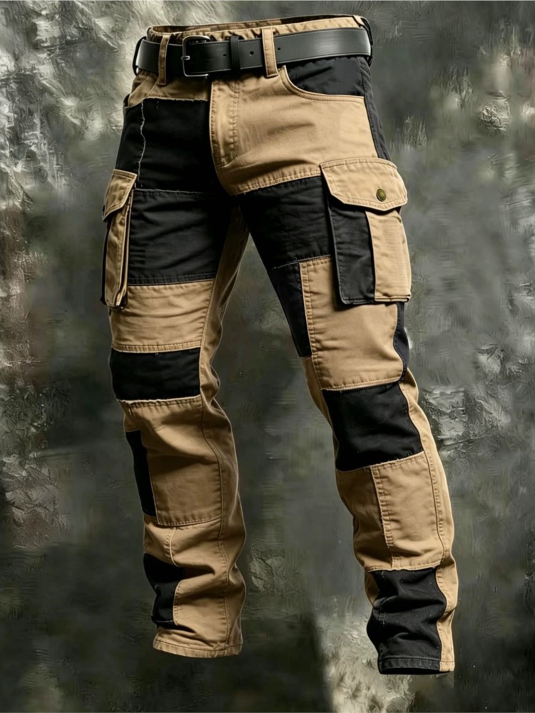 Mens Fashion Cargo Pants - 코튼 남성 카고 바지 카키 캐주얼