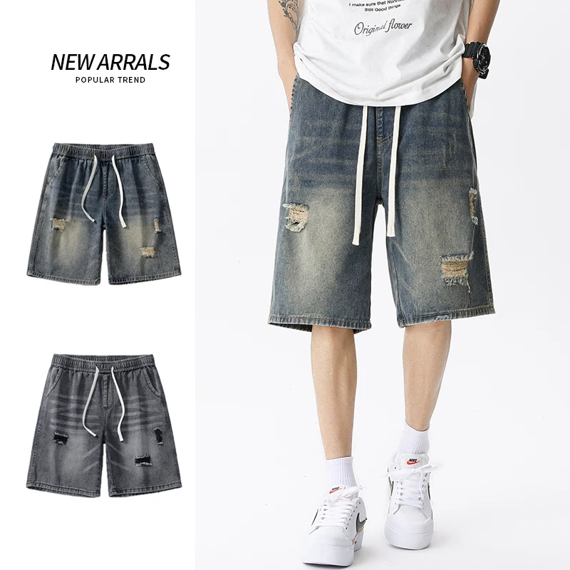 Men'S Fashion Linen Pants - 여름 얇은 데님 반바지 남성 레트로