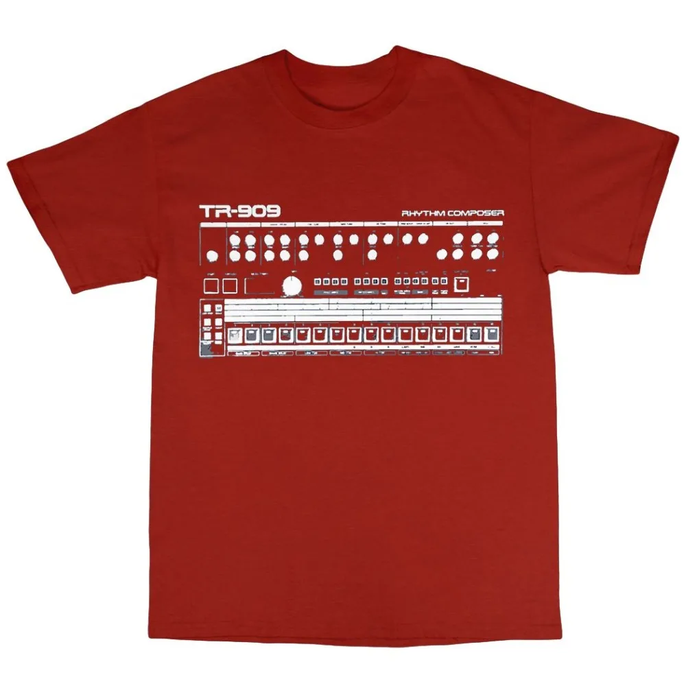 Men'S Fashion Online - Tr-909 영감을 받은 티셔츠 100% 코튼