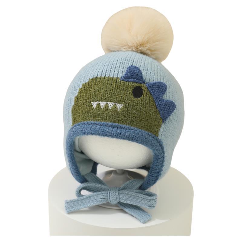 Beanie Winter Hat - 귀여운 만화 동물 폼폼 모자 아기