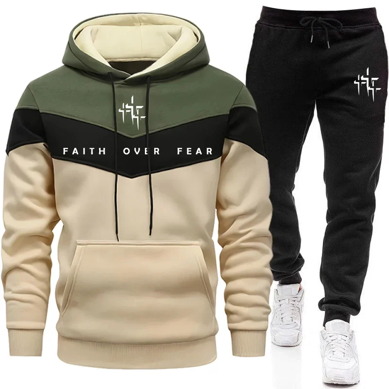 Faith Over Fear 남성용 트랙수트 후드 티셔 - Men'S Fashion Designer 리뷰 및 가격