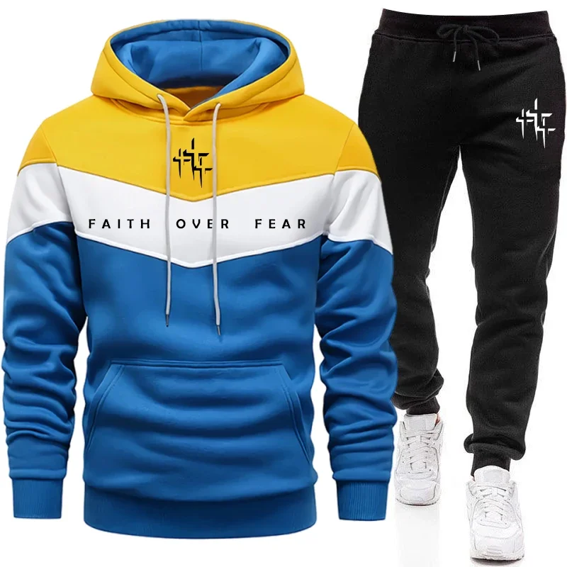 Faith Over Fear 남성용 트랙수트 후드 티셔 - Men'S Fashion Designer 리뷰 및 가격