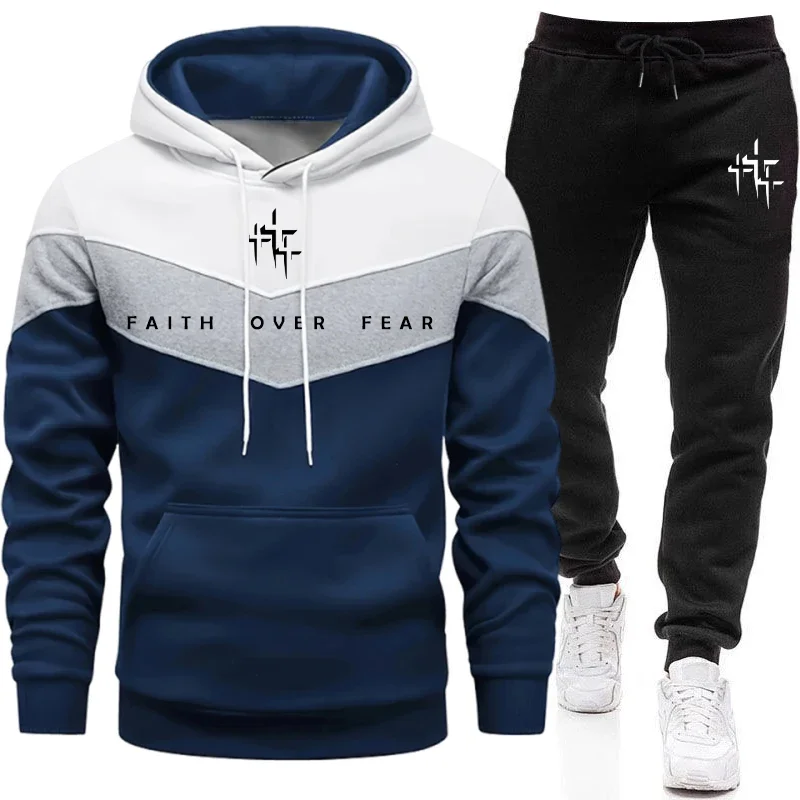 Faith Over Fear 남성용 트랙수트 후드 티셔 - Men'S Fashion Designer 리뷰 및 가격