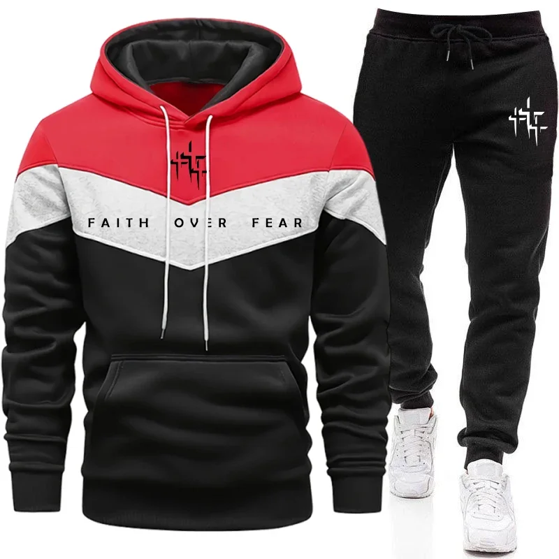 Faith Over Fear 남성용 트랙수트 후드 티셔 - Men'S Fashion Designer 리뷰 및 가격