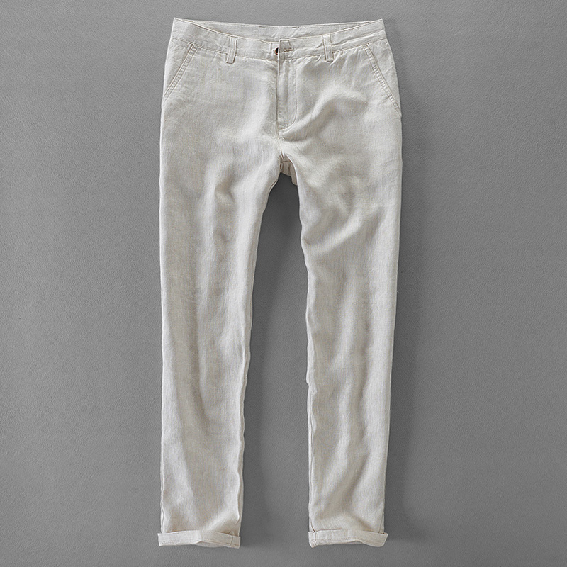남성용 퓨어 린넨 패션 브랜드 바지, 캐주얼 비즈니스  - Men'S Fashion Linen Pants 리뷰 및 가격