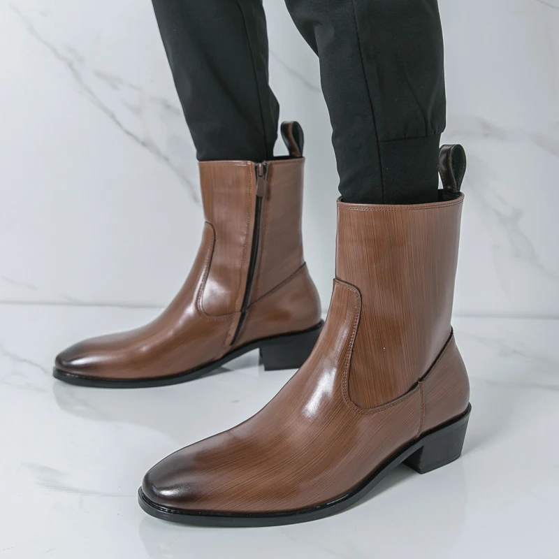 클래식 편안한 앵클 부츠 패션 남성 캐주얼 가죽 첼시  - Chelsea Boots Men 리뷰 및 가격