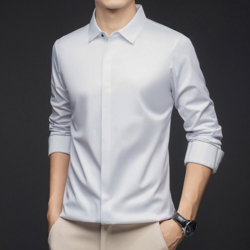 하이 엔드 비즈니스 남성 셔츠 비 철 단추 보이지 않는 - Dress Shirt Non-Iron 리뷰 및 가격