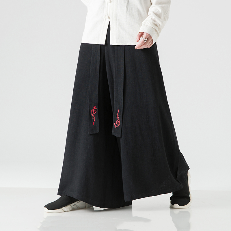 남성용 리넨 와이드 레그 팬츠, 남성 스트리트웨어, 루 - Men'S Fashion Linen Pants 리뷰 및 가격