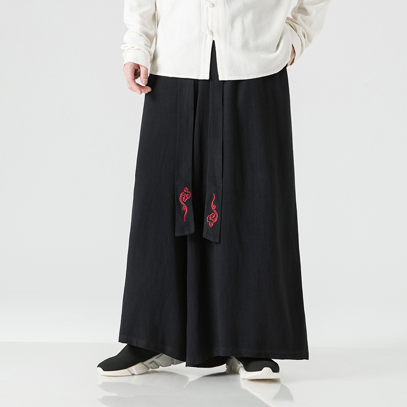 남성용 리넨 와이드 레그 팬츠, 남성 스트리트웨어, 루 - Men'S Fashion Linen Pants 리뷰 및 가격