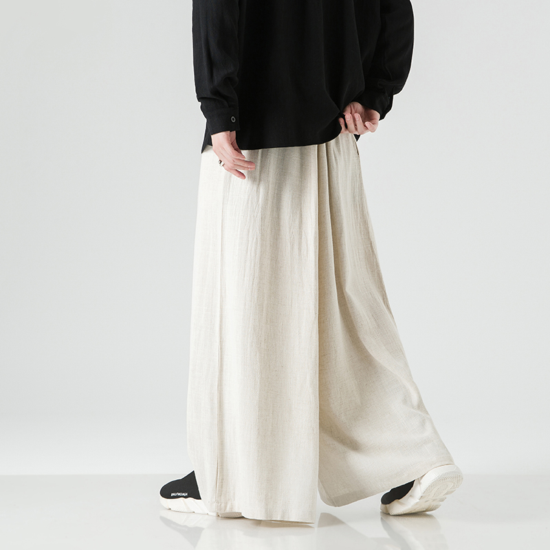 남성용 리넨 와이드 레그 팬츠, 남성 스트리트웨어, 루 - Men'S Fashion Linen Pants 리뷰 및 가격