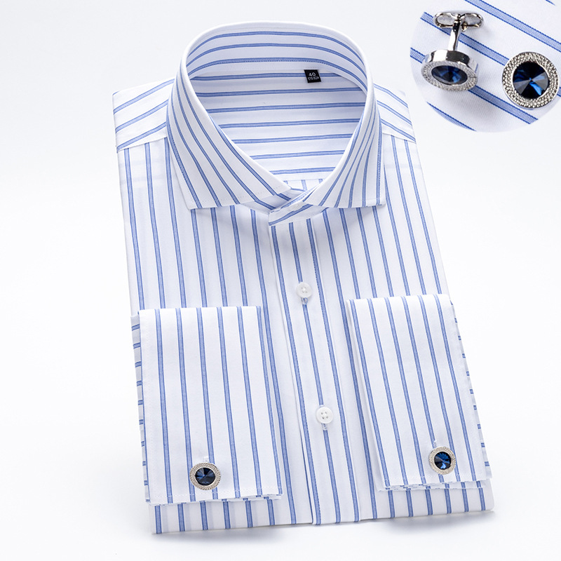 남성용 럭셔리 윈저 칼라 코튼 프렌치 커프 셔츠, 비철 - Dress Shirt Non-Iron 리뷰 및 가격