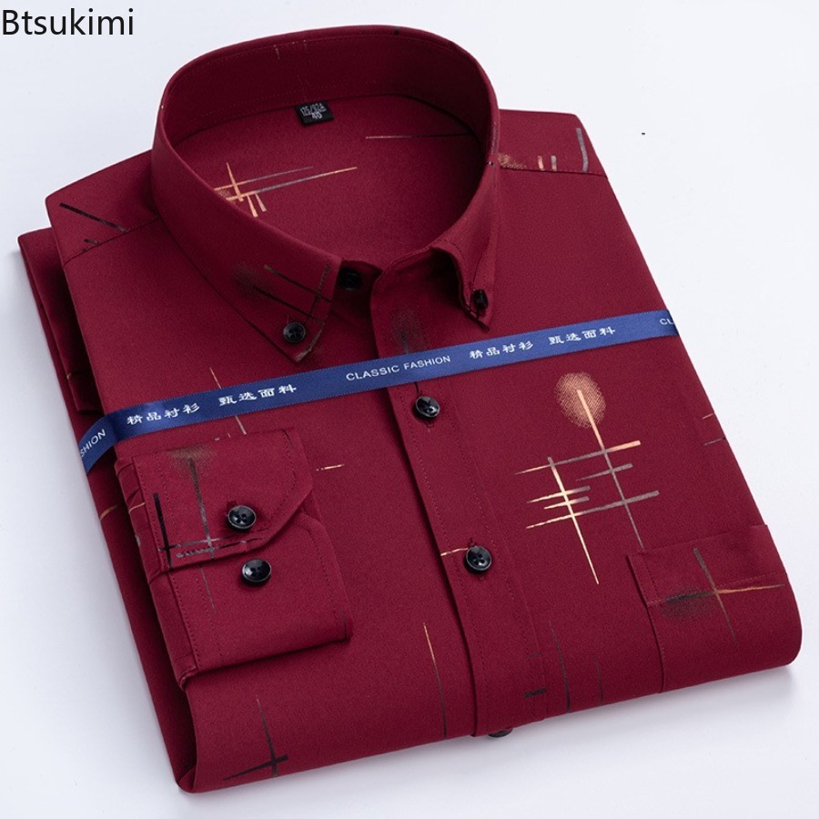 최신 핫세일 남성 드레스 셔츠 봄 가을 고급 다림질 필 - Dress Shirt Non-Iron 리뷰 및 가격