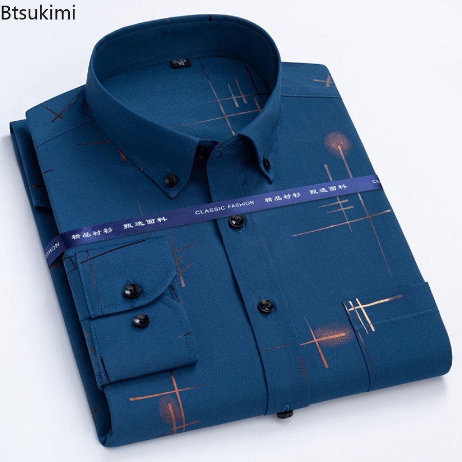 최신 핫세일 남성 드레스 셔츠 봄 가을 고급 다림질 필 - Dress Shirt Non-Iron 리뷰 및 가격