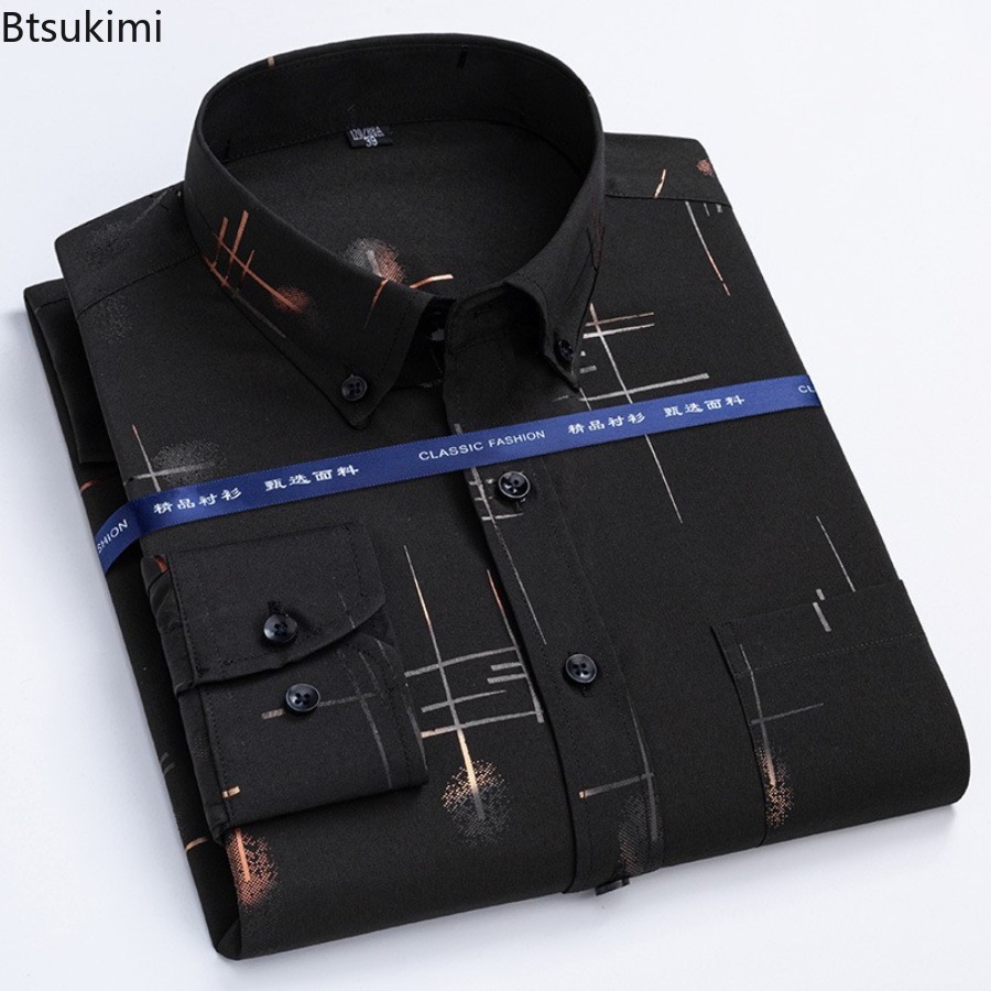 최신 핫세일 남성 드레스 셔츠 봄 가을 고급 다림질 필 - Dress Shirt Non-Iron 리뷰 및 가격