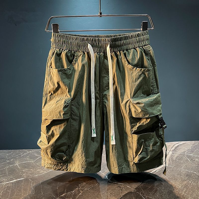 남성용 버뮤다 카고 반바지 솔리드 탄성 허리 빠르게 그 - Mens Fashion Cargo Pants 리뷰 및 가격