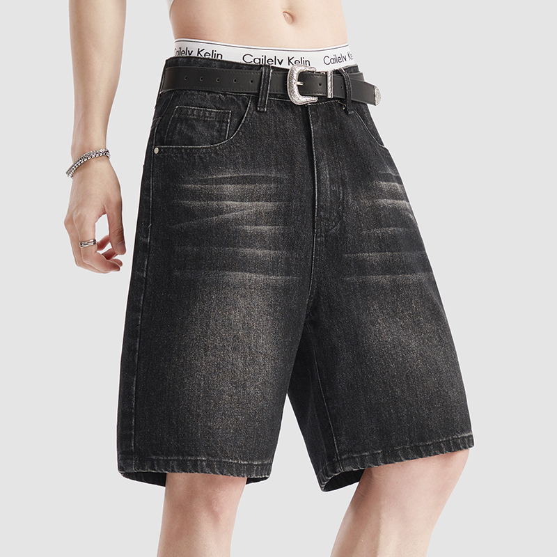 여름 얇은 블랙 데님 반바지 남성 패션 한국식 루즈 레 - Men'S Fashion Jeans 리뷰 및 가격