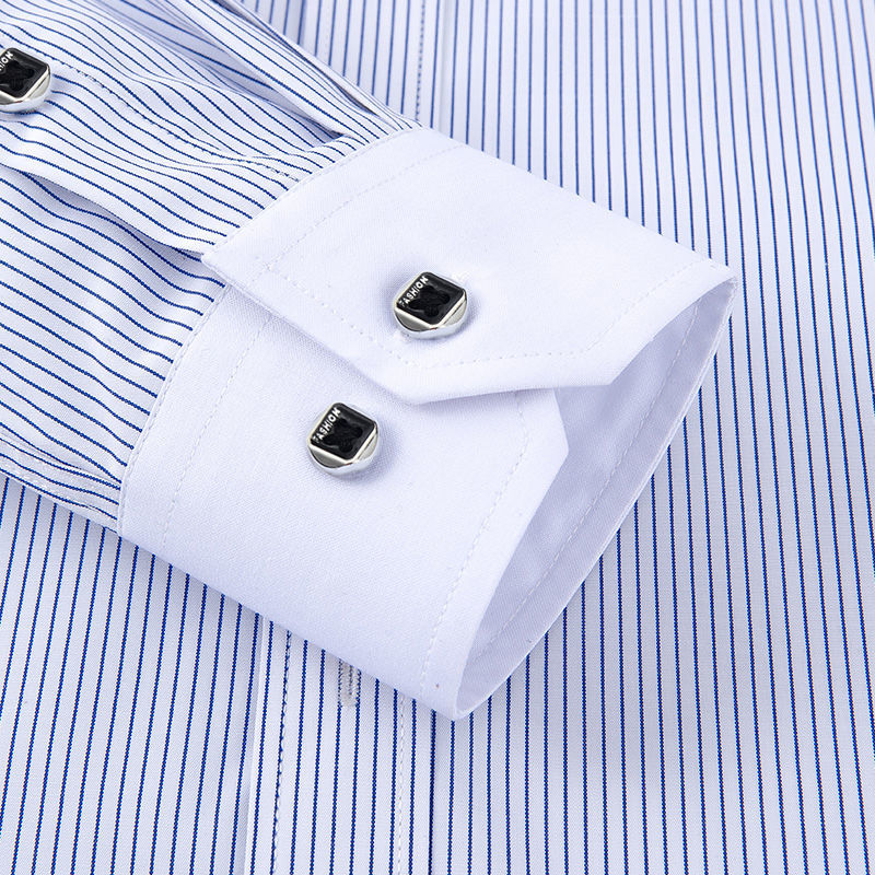 남성용 버튼다운 셔츠, 긴팔 스트라이프 셔츠, 패치워크 - Dress Shirt Non-Iron 리뷰 및 가격