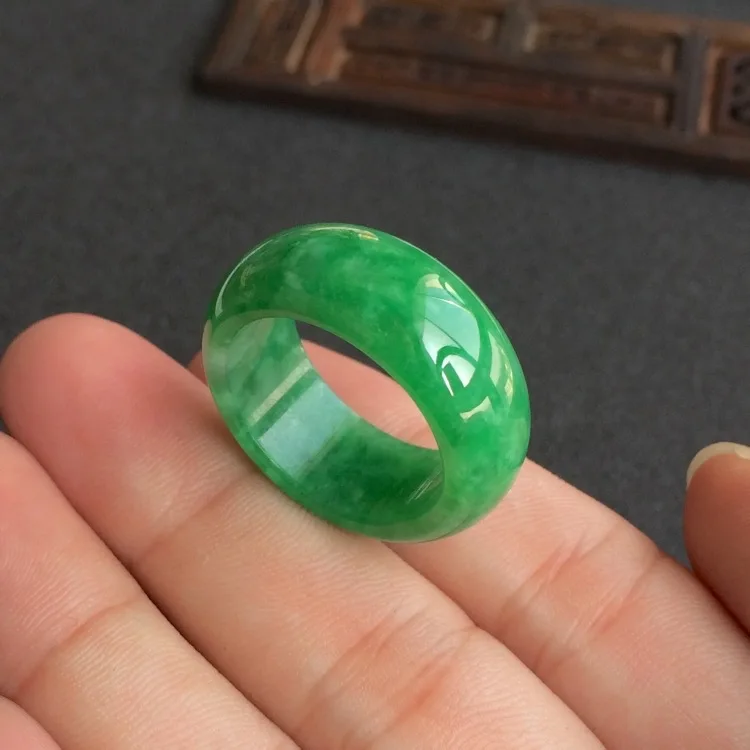 남녀공용 천연 녹색 옥 반지, 옥 부적 패션, 중국 매 - Men'S Fashion Rings 리뷰 및 가격