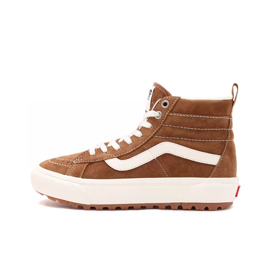 반스 스케이트보드 슈즈 유니섹스 하이탑 브라운/화이트  - Vans Shoes Sk8-Hi 리뷰 및 가격