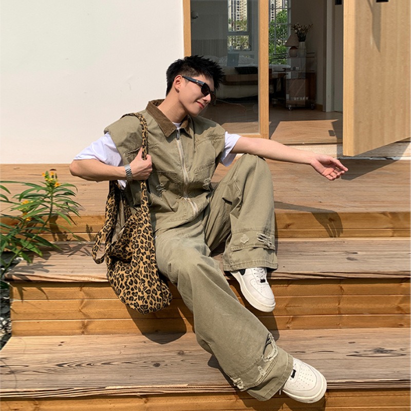 미국 패션 브랜드 레트로 데님 재킷 남성 여름 신상 실 - Men'S Fashion Designer 리뷰 및 가격