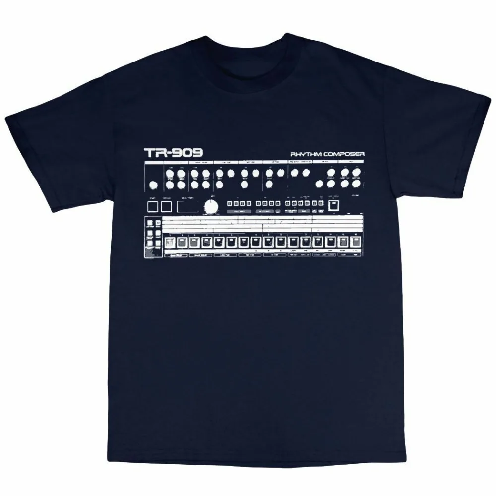 Tr-909 영감을 받은 티셔츠 100% 코튼 Moog - Men'S Fashion Online 리뷰 및 가격