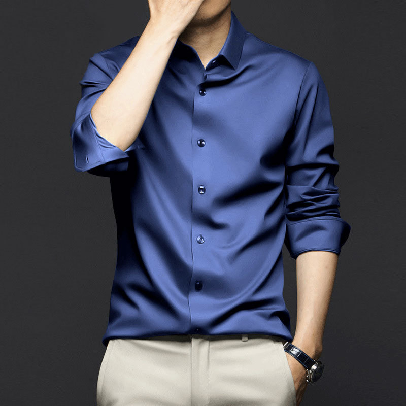 고품질 남성용 긴 소매 셔츠 고급스러운 주름 방지 비철 - Dress Shirt Non-Iron 리뷰 및 가격