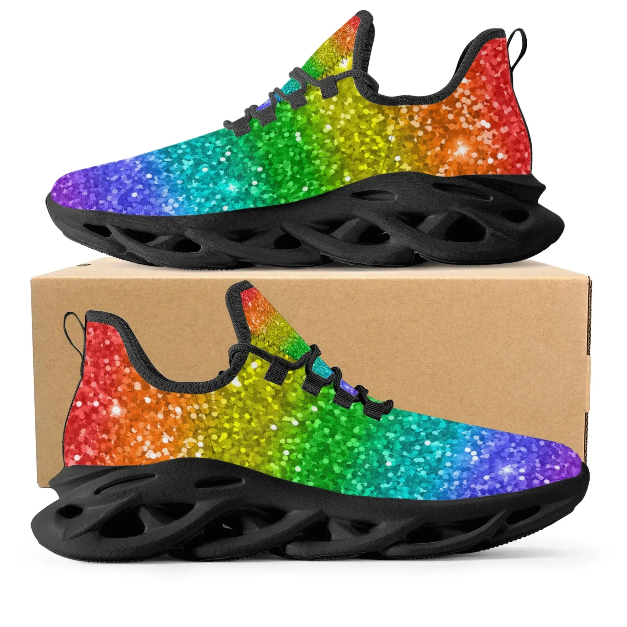 화려한 무지개 디자인 패션 핫 스니커즈 남성 여성 청소 - Men'S Fashion Running Shoes 리뷰 및 가격