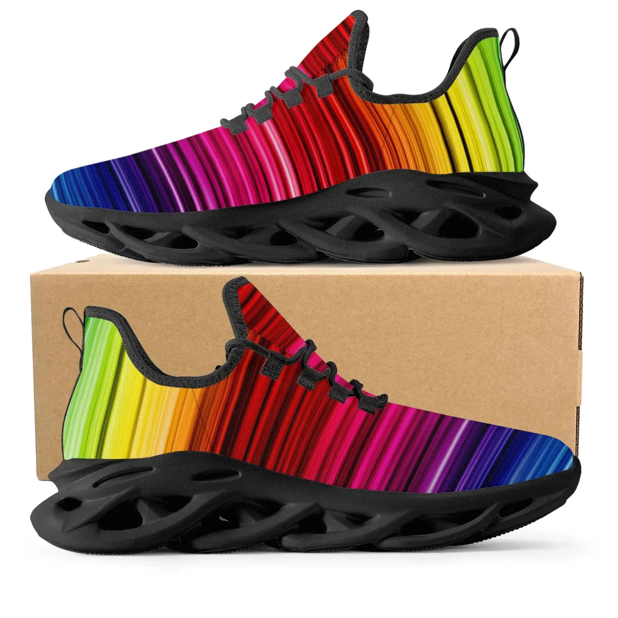 화려한 무지개 디자인 패션 핫 스니커즈 남성 여성 청소 - Men'S Fashion Running Shoes 리뷰 및 가격