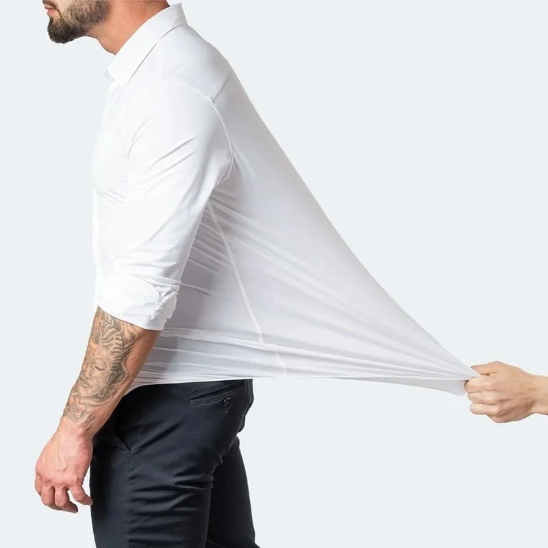 남성용 4방향 스트레치 무구김 노아이론 슬림핏 드레스  - Dress Shirt Non-Iron 리뷰 및 가격