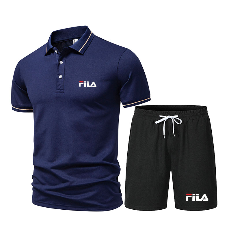 남성용 트렌디한 2피스 스포츠 의류 캐주얼 반팔 폴로  - Men'S Fashion Polo Shirt 리뷰 및 가격