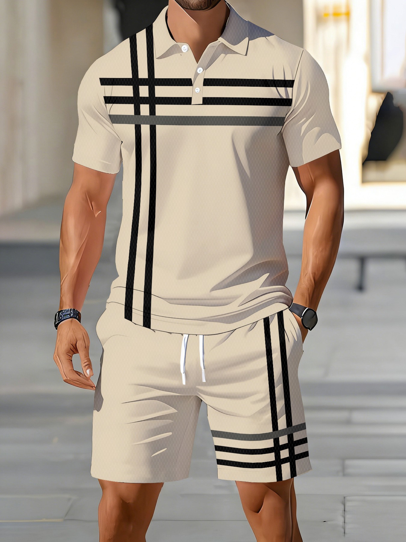 2026년 여름 미국 남성용 폴로 셔츠 세트, 스트리트 - Men'S Fashion Polo Shirt 리뷰 및 가격
