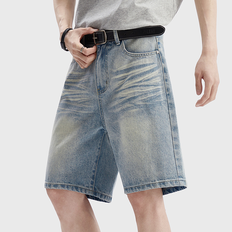 빈티지 워싱 데님 반바지 남성용 루즈핏 클래식 코튼 배 - Men'S Fashion Jeans 리뷰 및 가격