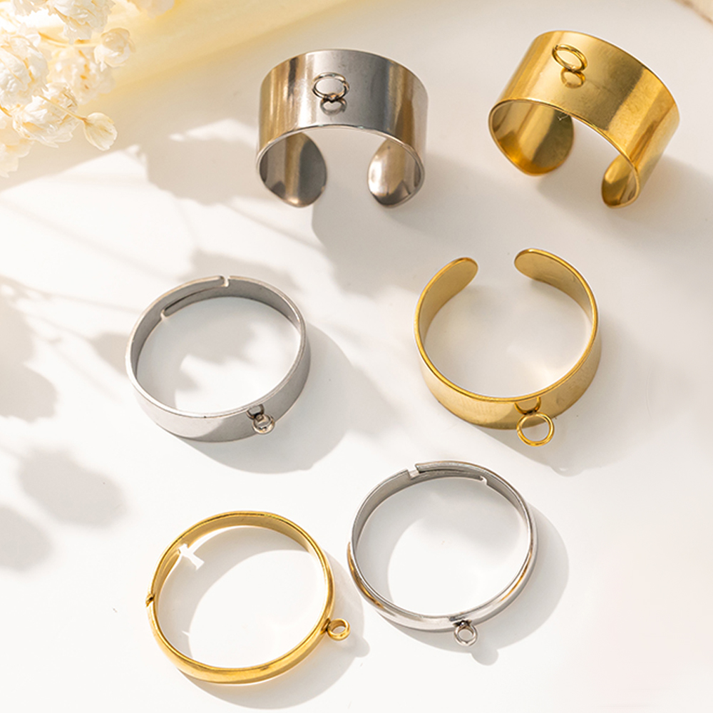 5 개/몫 스테인레스 스틸 골드 컬러 오픈 조절 반지  - Men'S Fashion Rings 리뷰 및 가격