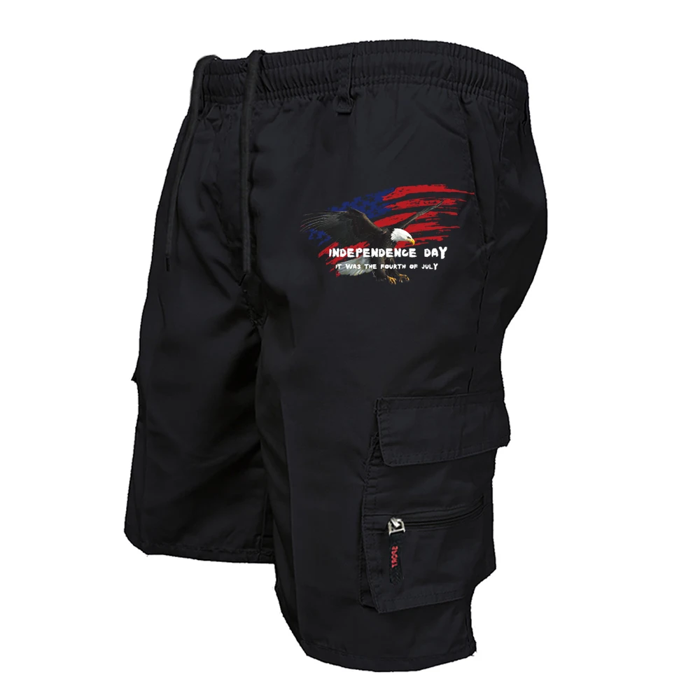 여름 남성 밀리터리 스타일 카고 반바지 아메리칸 프린트 - Mens Fashion Cargo Pants 리뷰 및 가격