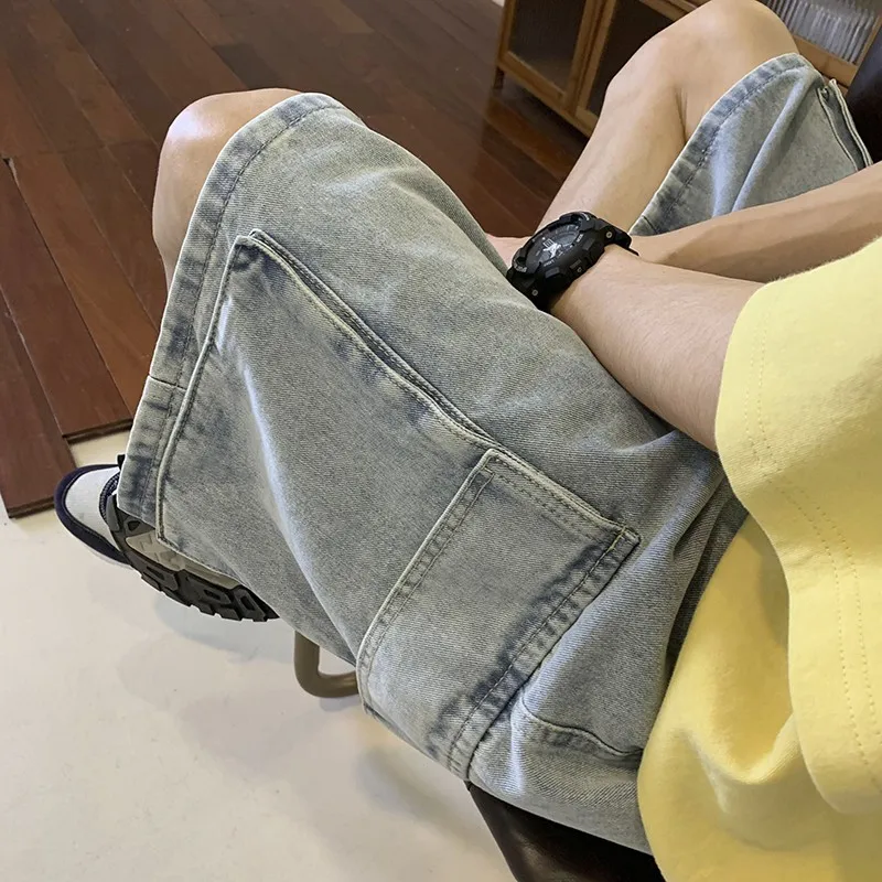 한국 대형 포켓 카고 데님 반바지 남성 여름 얇은 루즈 - Mens Fashion Cargo Pants 리뷰 및 가격