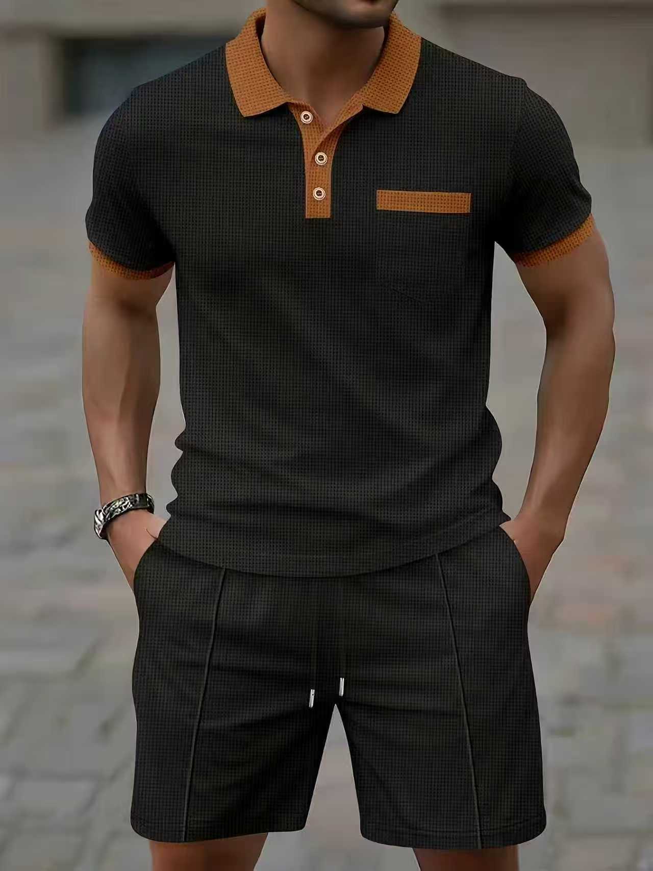 베스트셀러 남성 여름 반팔 셔츠 티셔츠 폴로 반바지 세 - Men'S Fashion Polo Shirt 리뷰 및 가격
