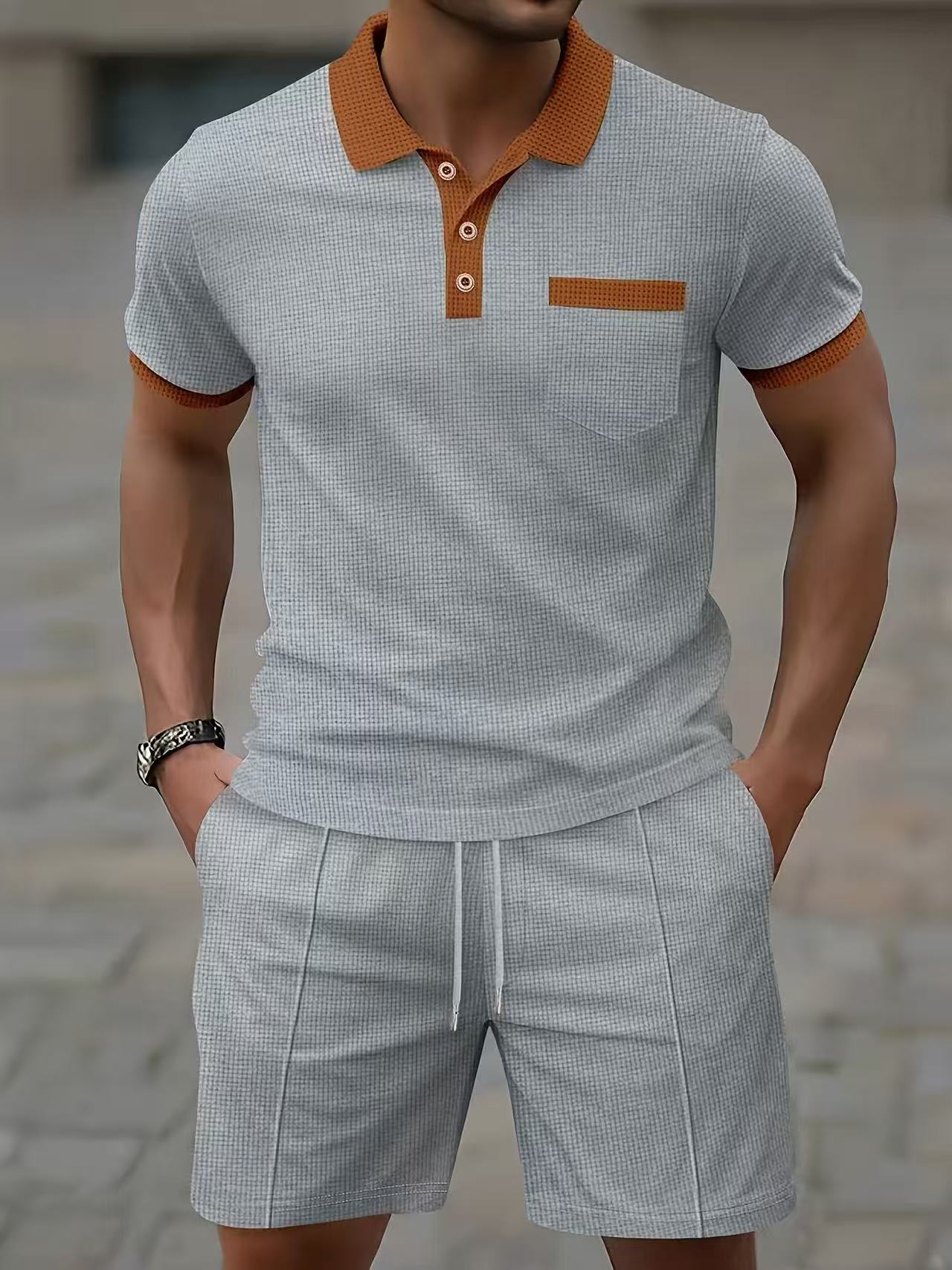 베스트셀러 남성 여름 반팔 셔츠 티셔츠 폴로 반바지 세 - Men'S Fashion Polo Shirt 리뷰 및 가격