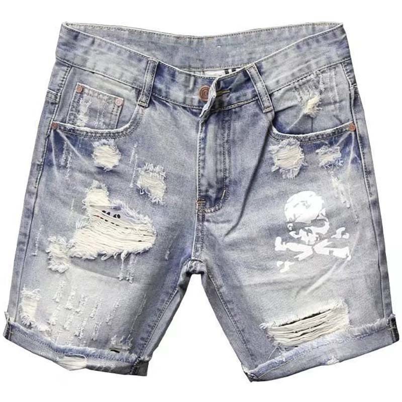 여름 남성 착용 비드 홀 거지 스트레치 찢어진 짧은 청 - Men'S Fashion Linen Pants 리뷰 및 가격